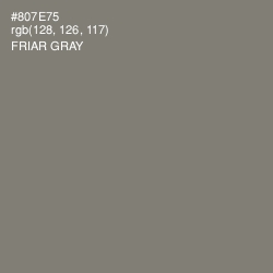 #807E75 - Friar Gray Color Image